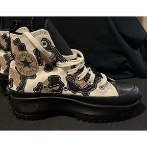 Converse 172036C Run Star Hike Hi Unisex High Sneakers In Leopard Sz USW6 M4.5